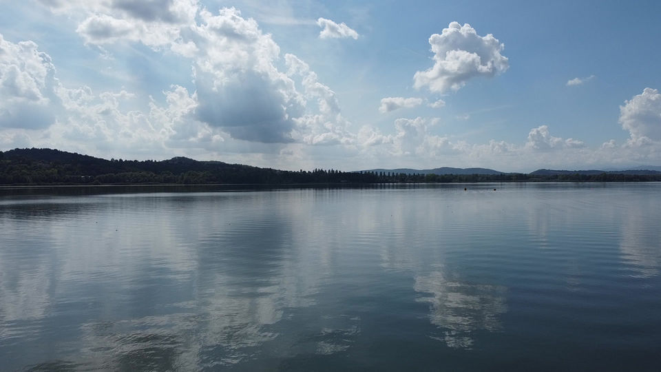 drone shot on Maggiore Lake